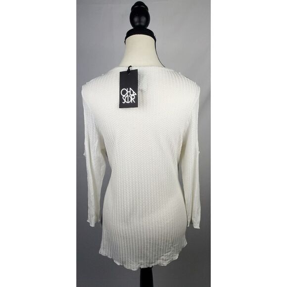 Chaser Thermal Cold Shoulder Henley in True White | REVOLVE size med - Picture 6 of 9